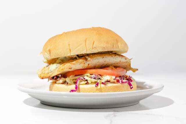 Grilled Mahimahi Sandwich.