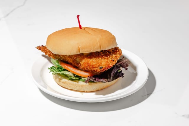 Crispy Furikake Mahi Sandwich.